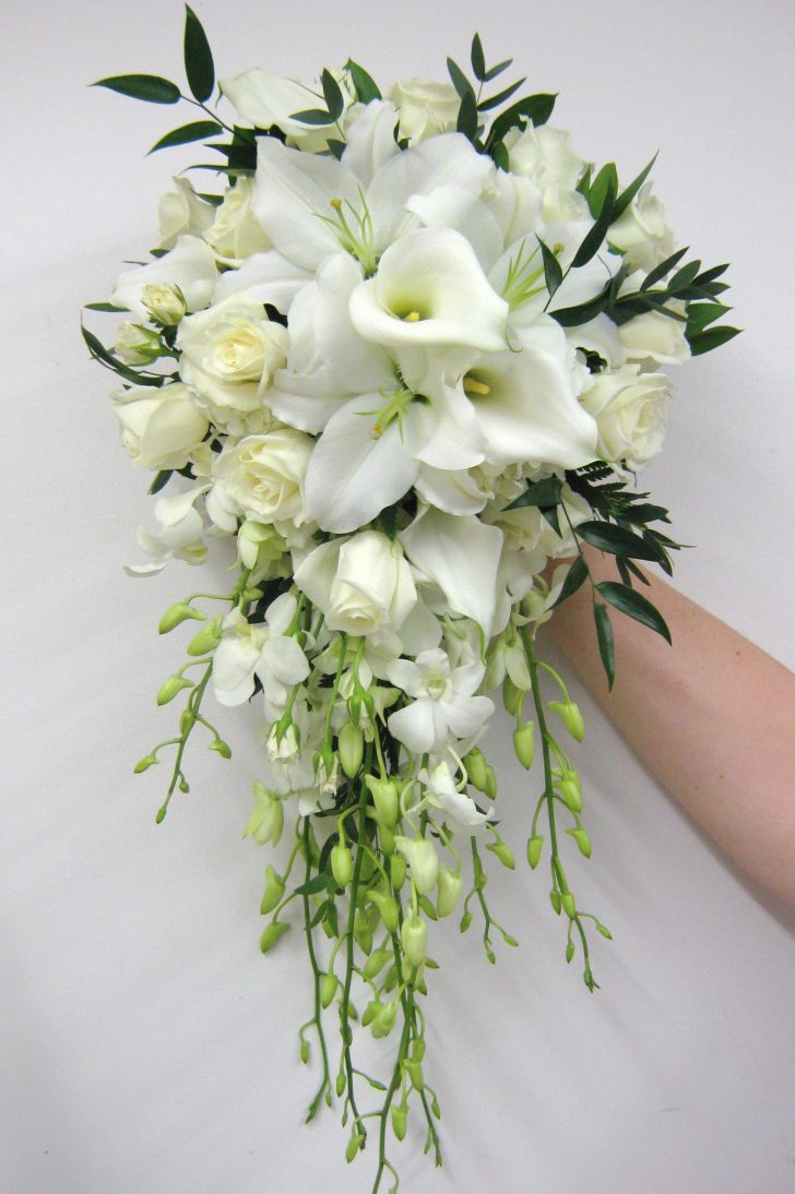 Cascading Orchid Bouquet Rosies Roses